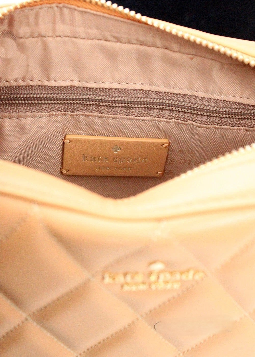 Kate Spade Carey Mini Tiramisu Quilted Smooth Leather Camera Crossbody Bag