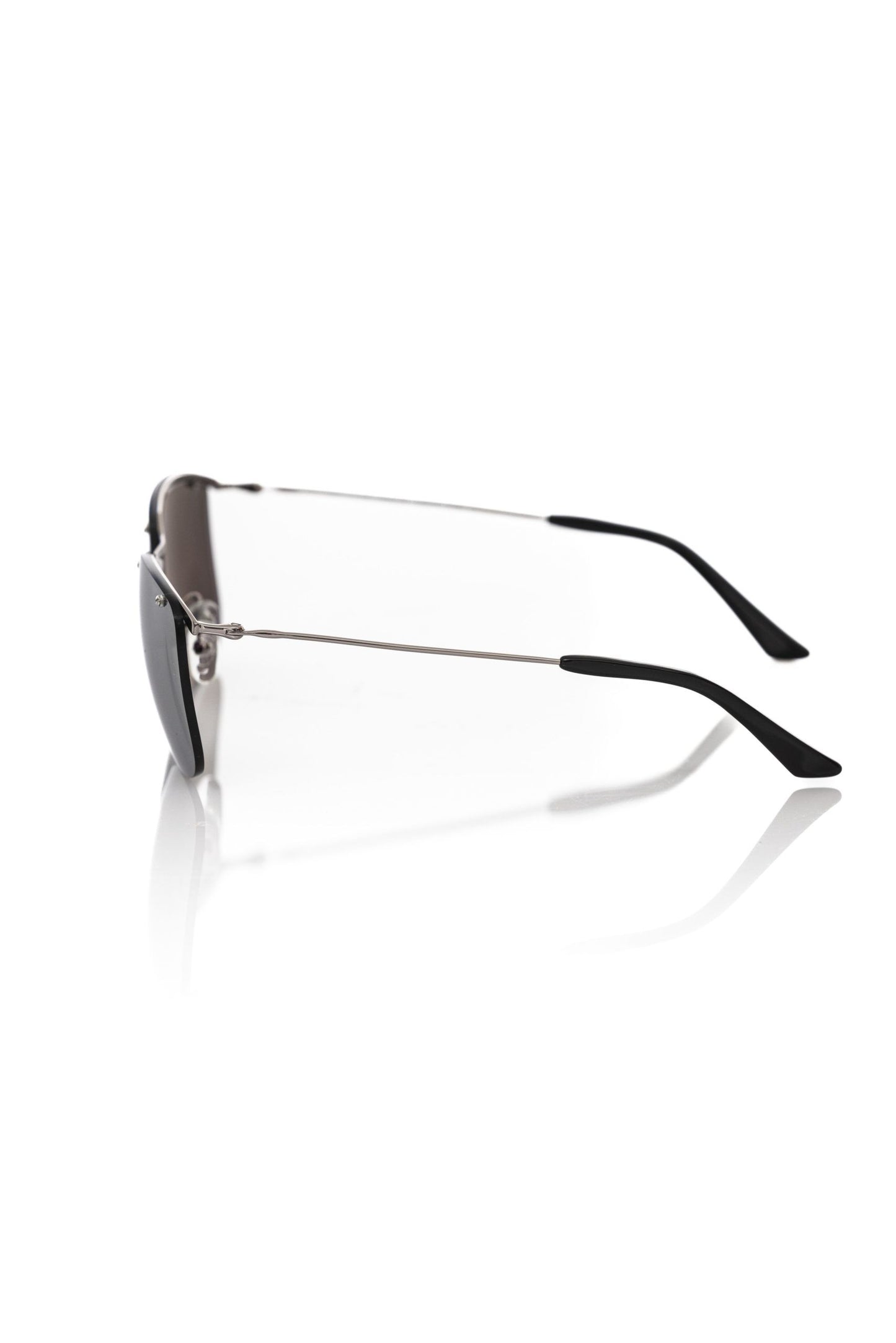 Frankie Morello Silver Metallic Fiber Men's Sunglass