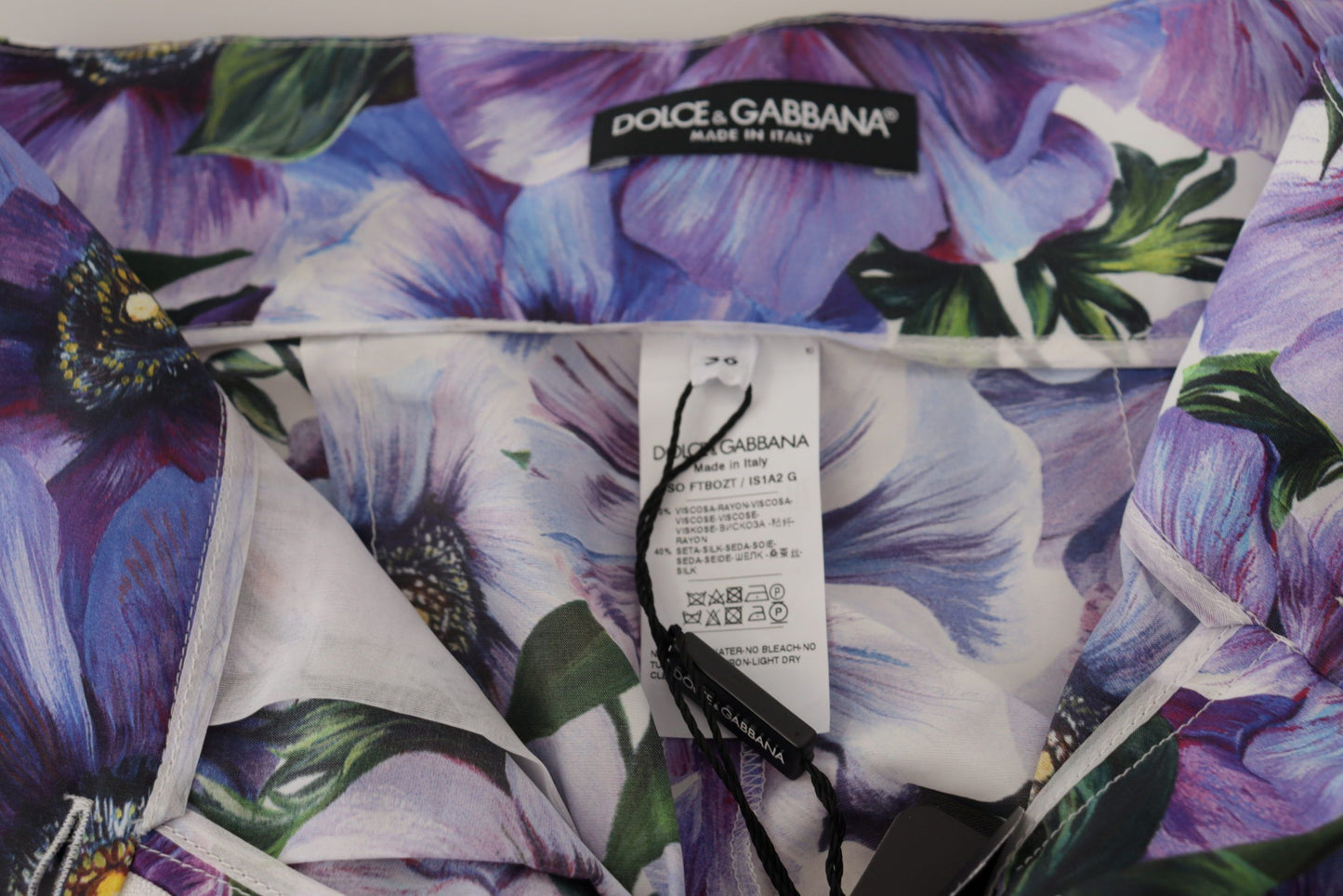 Dolce & Gabbana Purple Anemone High Waist Hot Pants Shorts
