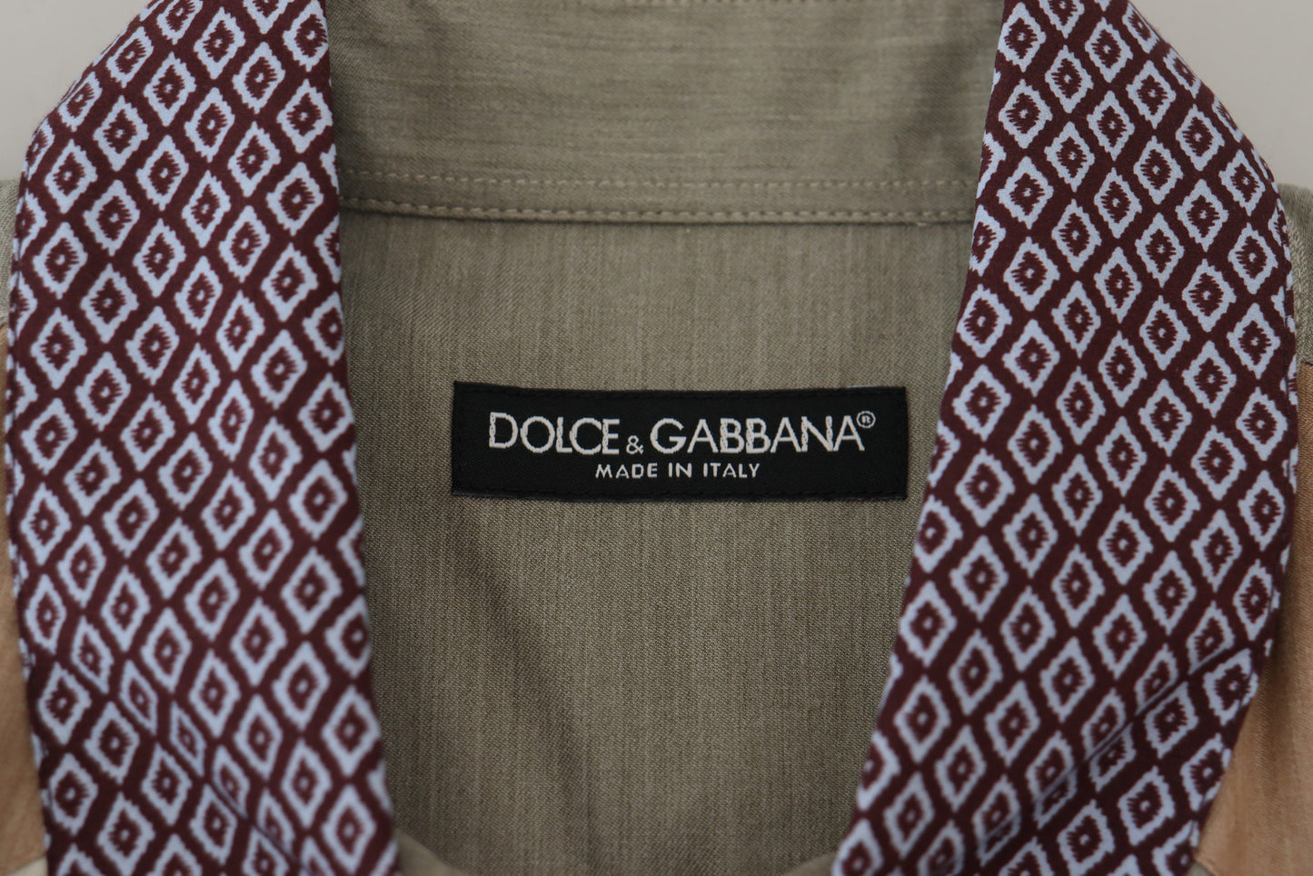 Dolce & Gabbana Multicolor Cotton Patchwork Slim Shirt