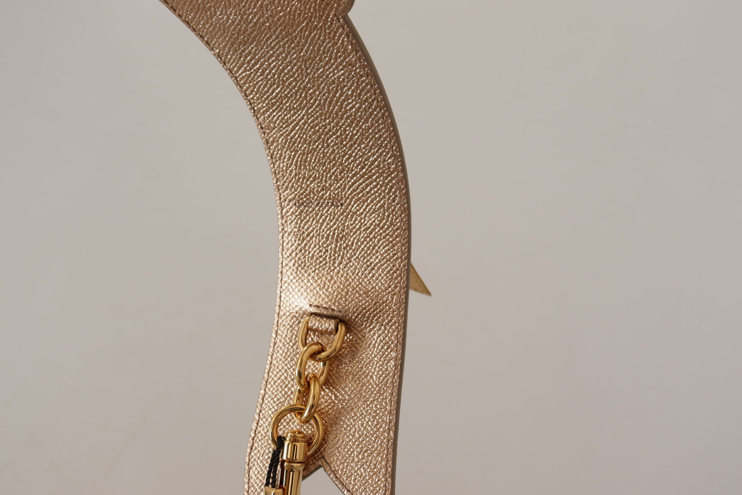 Dolce & Gabbana Gold Leather LOVE Patch Bag Shoulder Strap