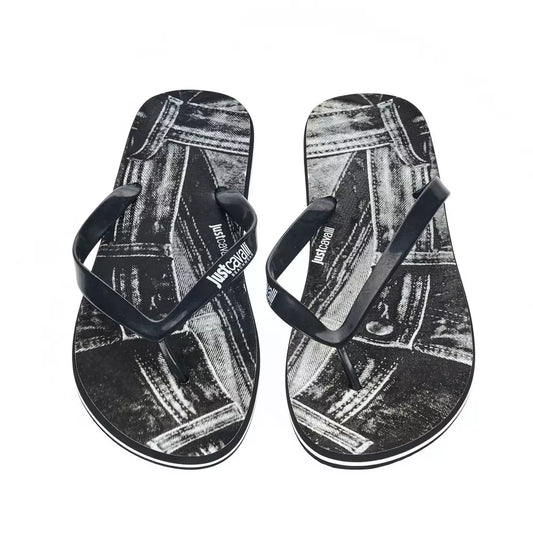 Just Cavalli "Black EVA Men's Sandal with Iconic Design Detail"
