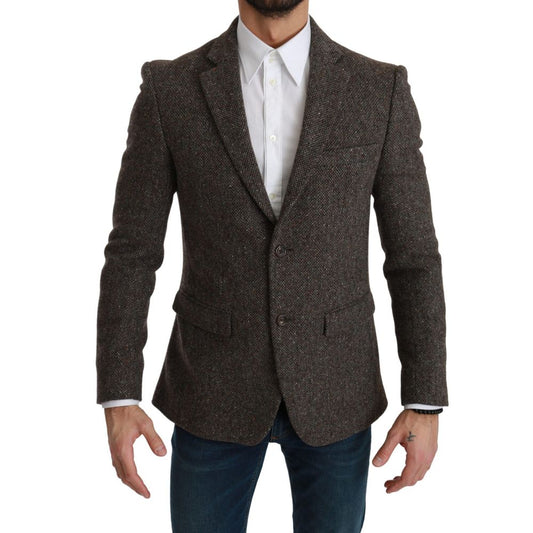 Dolce & Gabbana Brown Virgin Wool Blazer