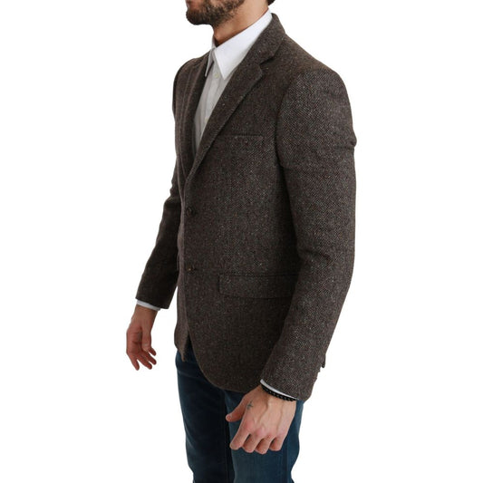 Dolce & Gabbana Brown Virgin Wool Blazer