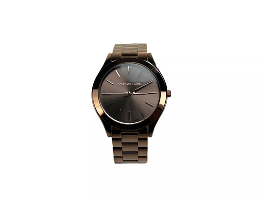 Michael Kors Slim Runway Brown Stainless Steel Watch MK3418 NO BOX