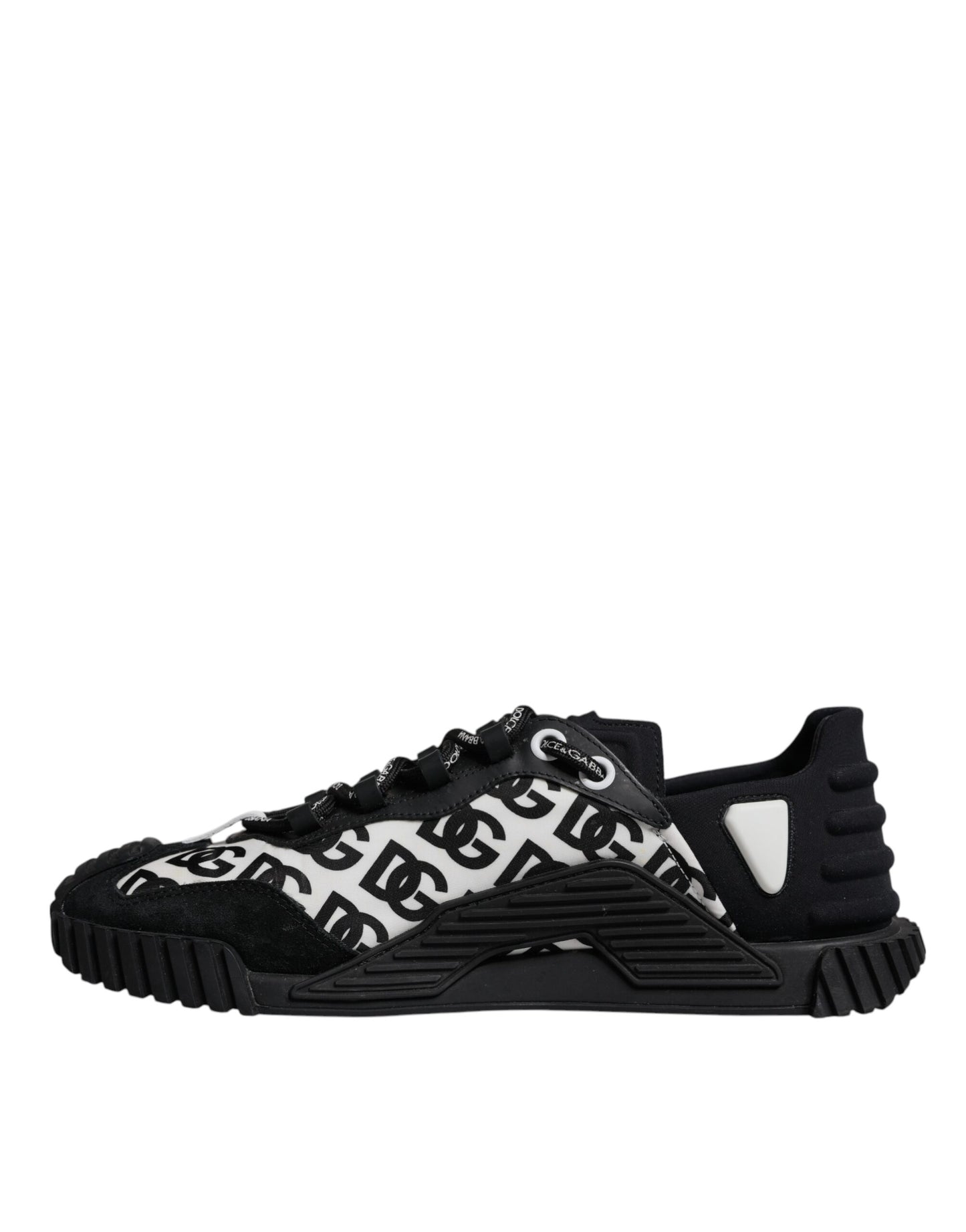 Dolce & Gabbana Black Logo Lace Up Low Top NS1 Sneakers Shoes