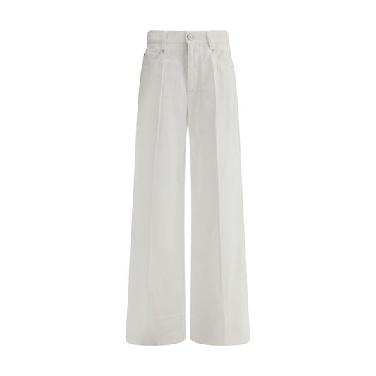 Brunello Cucinelli White Cotton Jeans Denim