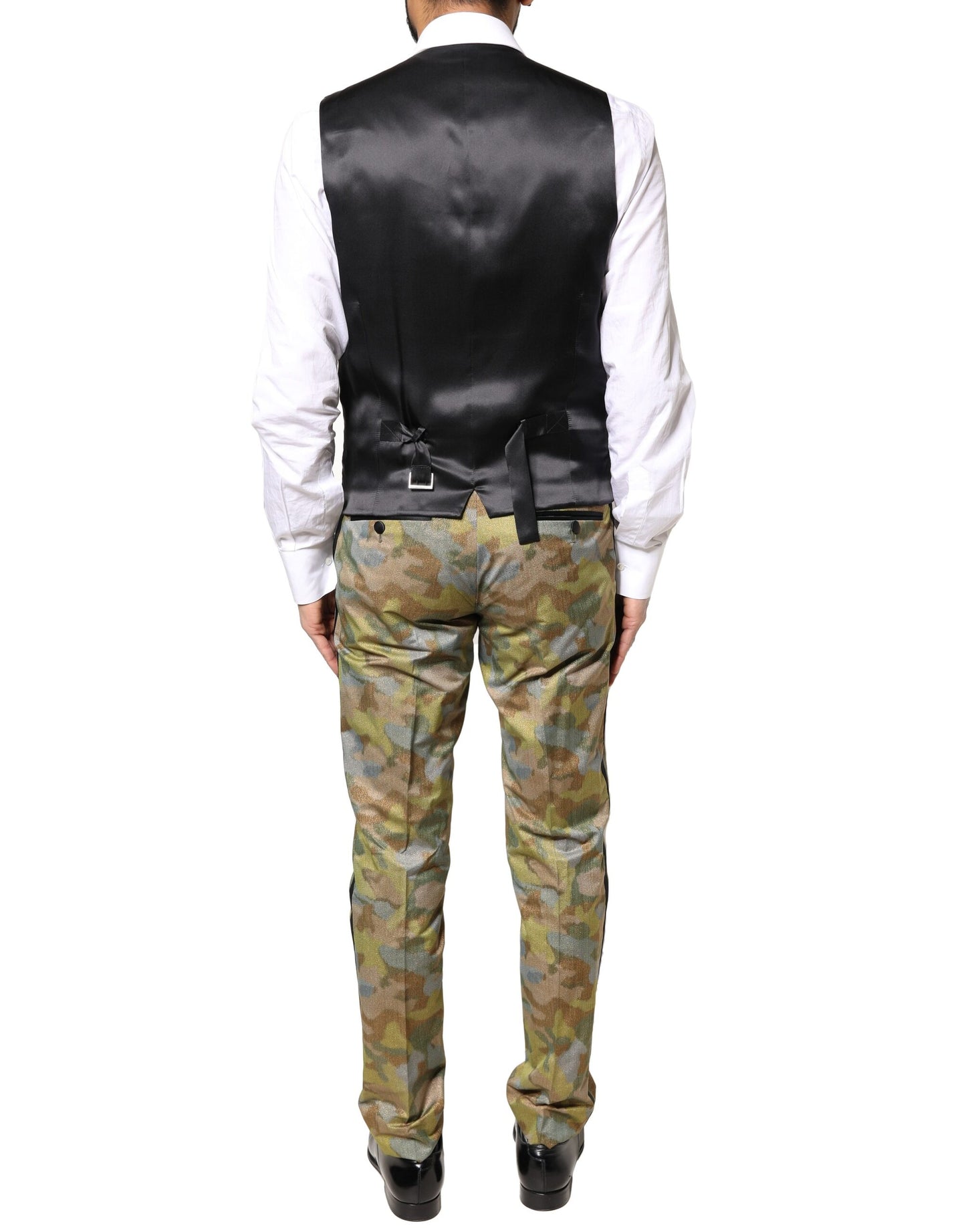 Dolce & Gabbana Multicolor Camouflage SICILIA 3 Piece Suit