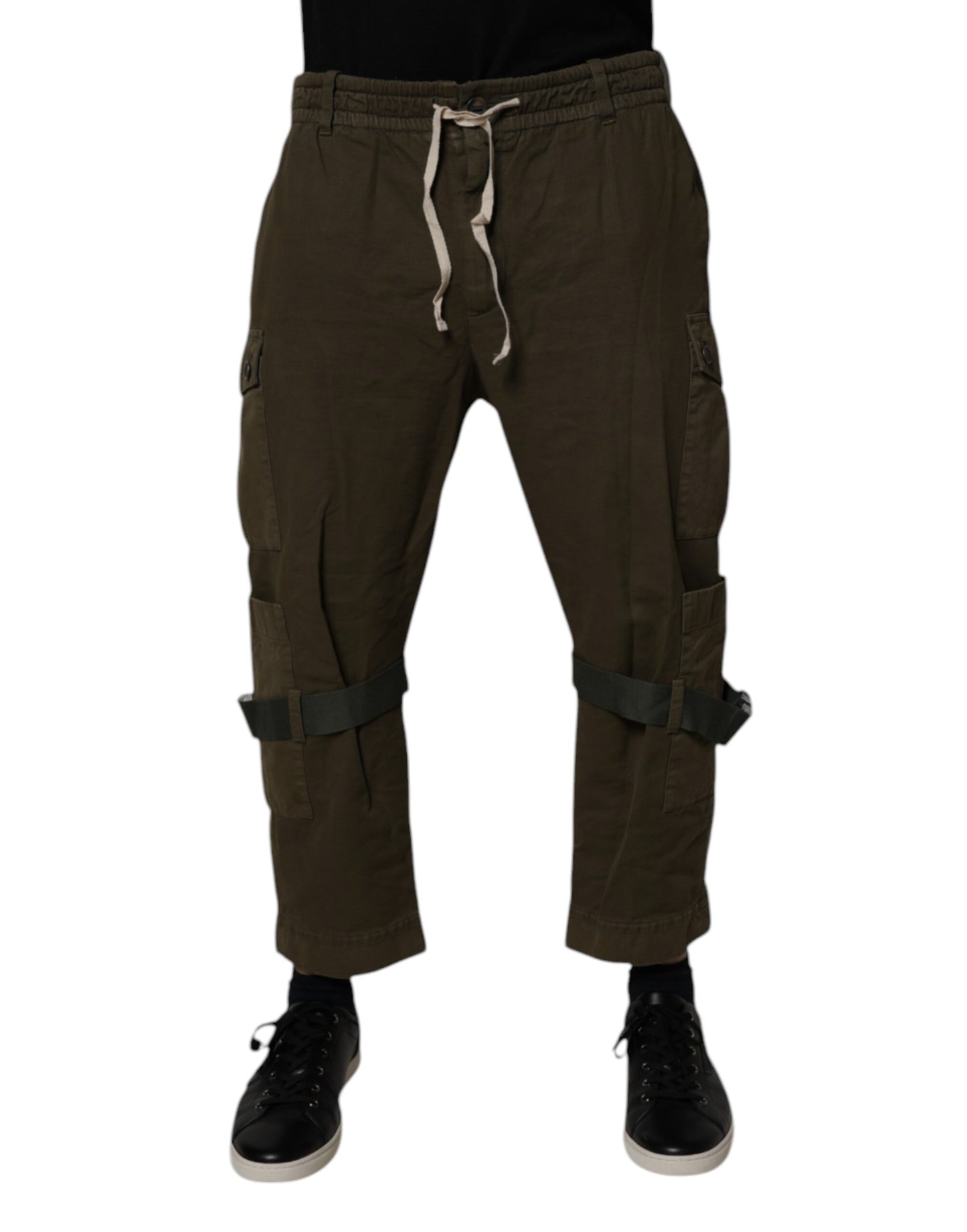 Dolce & Gabbana Brown Cotton Stretch Cargo Pants