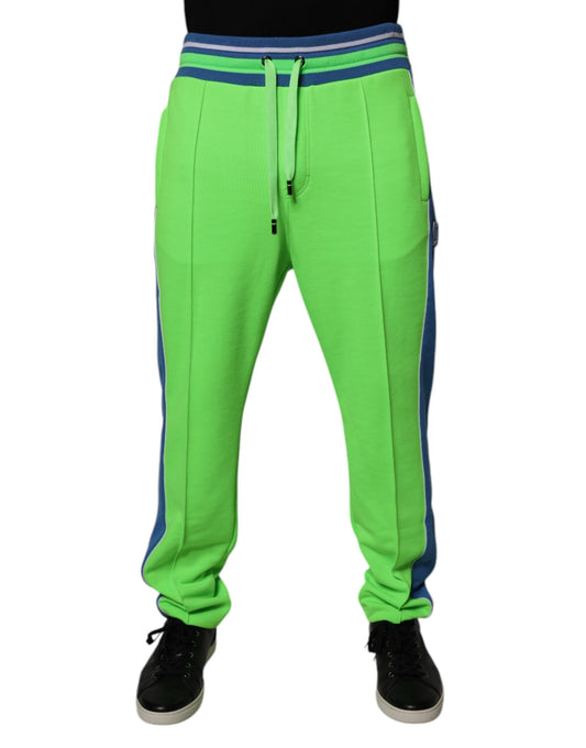 Dolce & Gabbana Green Blue Jogger Sweatpants Pants