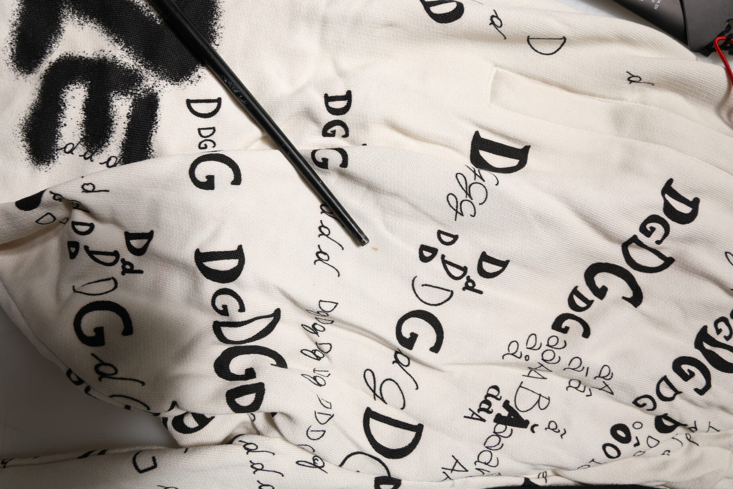 Dolce & Gabbana White Logo Print Men Skinny Sweatpants Pants