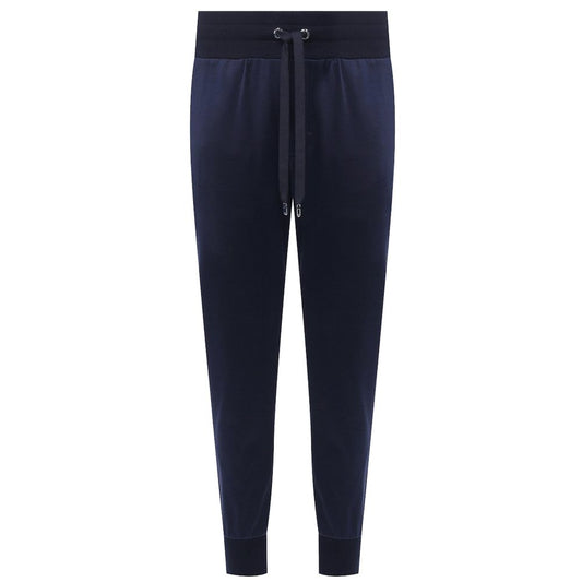 Dolce & Gabbana Blue Silk Men Trousers