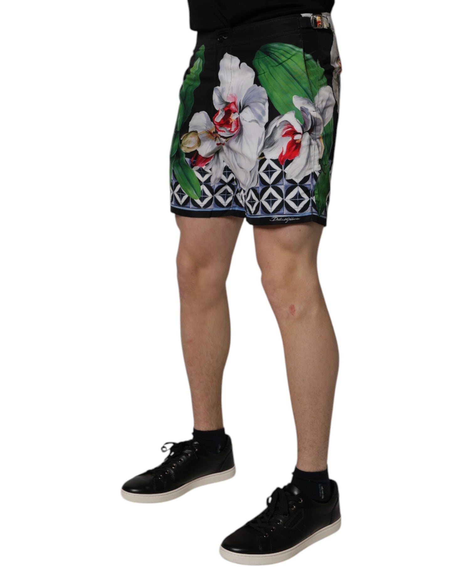 Dolce & Gabbana Multicolor Floral Polyester Men Bermuda Shorts