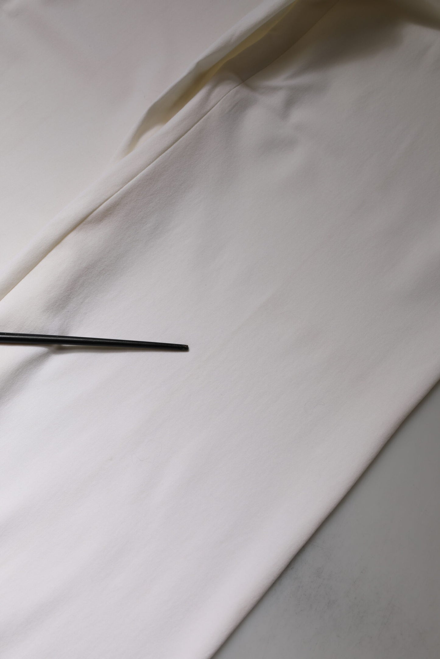 Dolce & Gabbana White Wool Mid Waist Wide Leg Pants