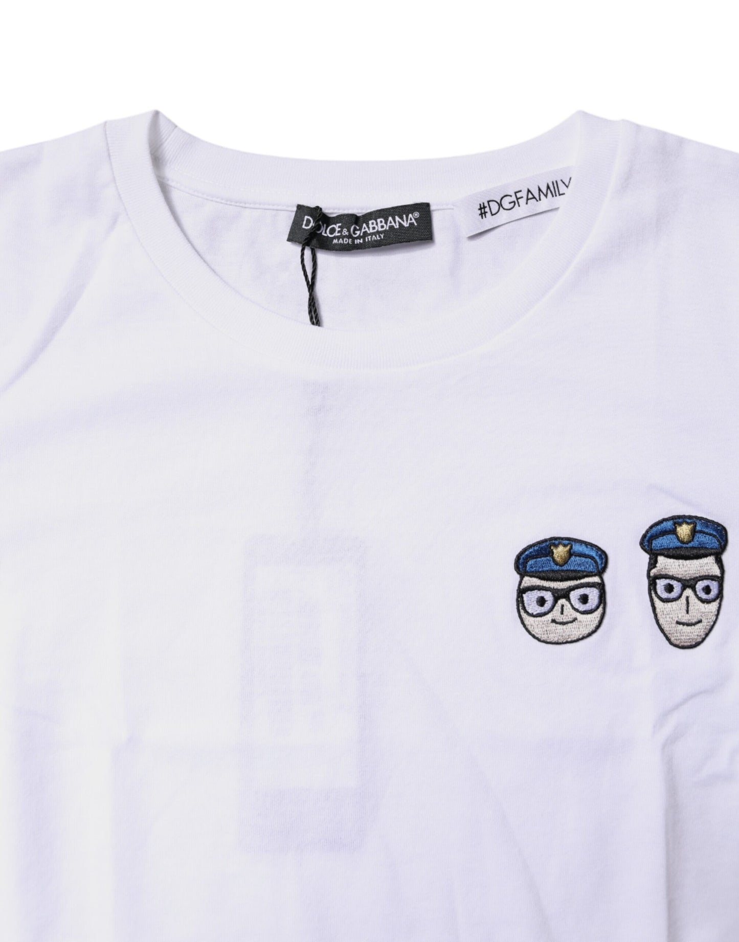 Dolce & Gabbana White #DGFamily Cotton Crew Neck T-shirt