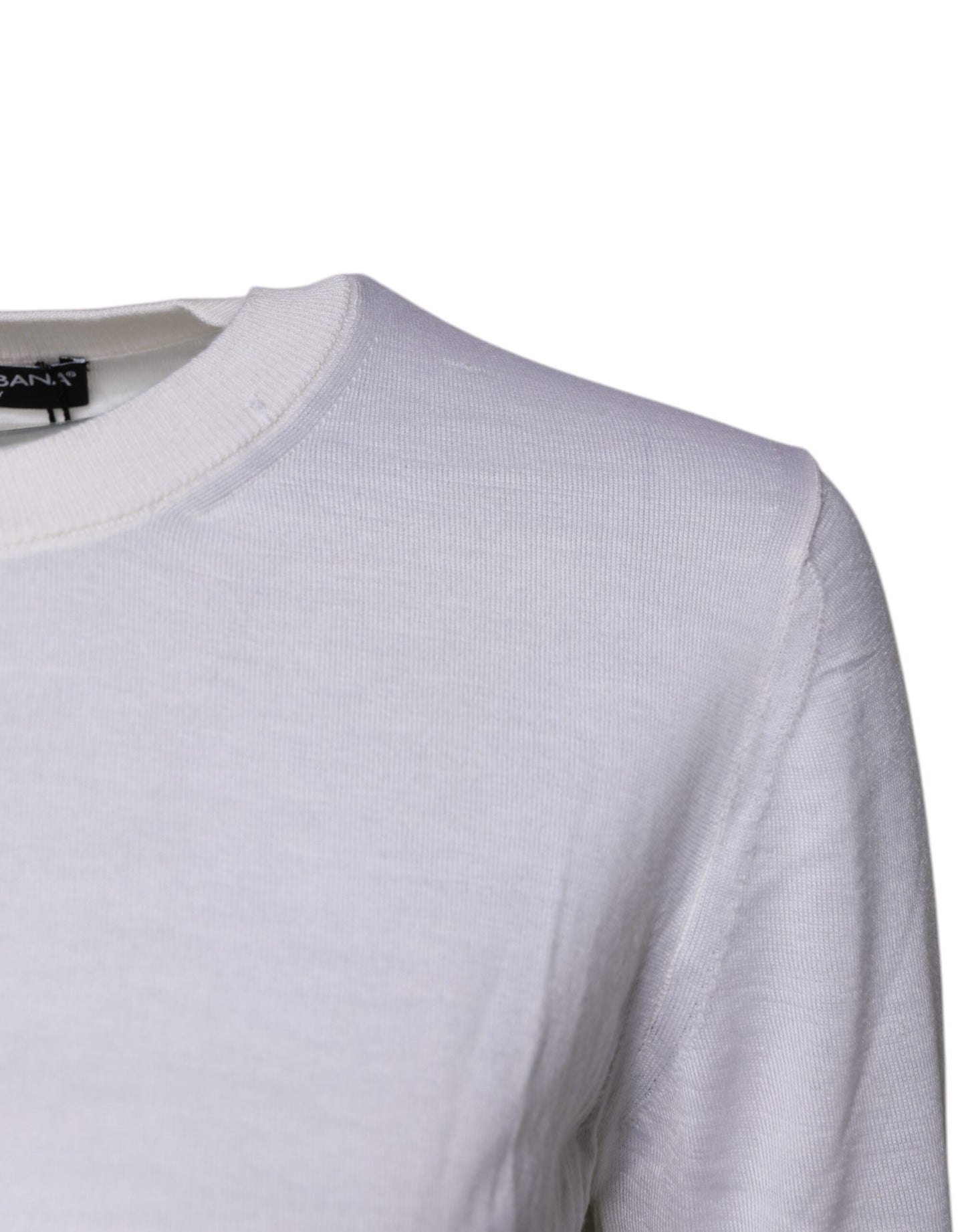 Dolce & Gabbana Cream Cashmere Knit Cropped Cardigan Sweater