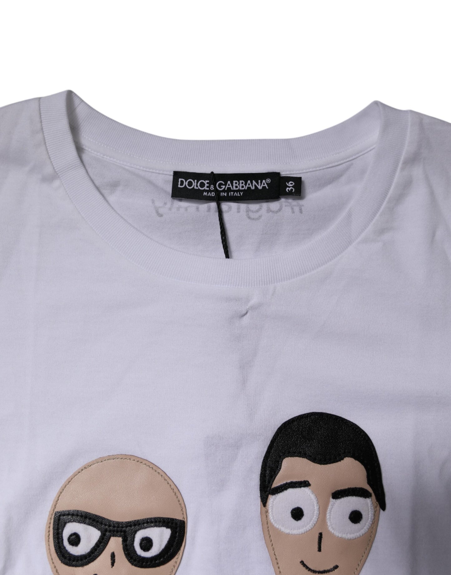 Dolce & Gabbana White #DGFAMILY Embroidery Cotton T-shirt