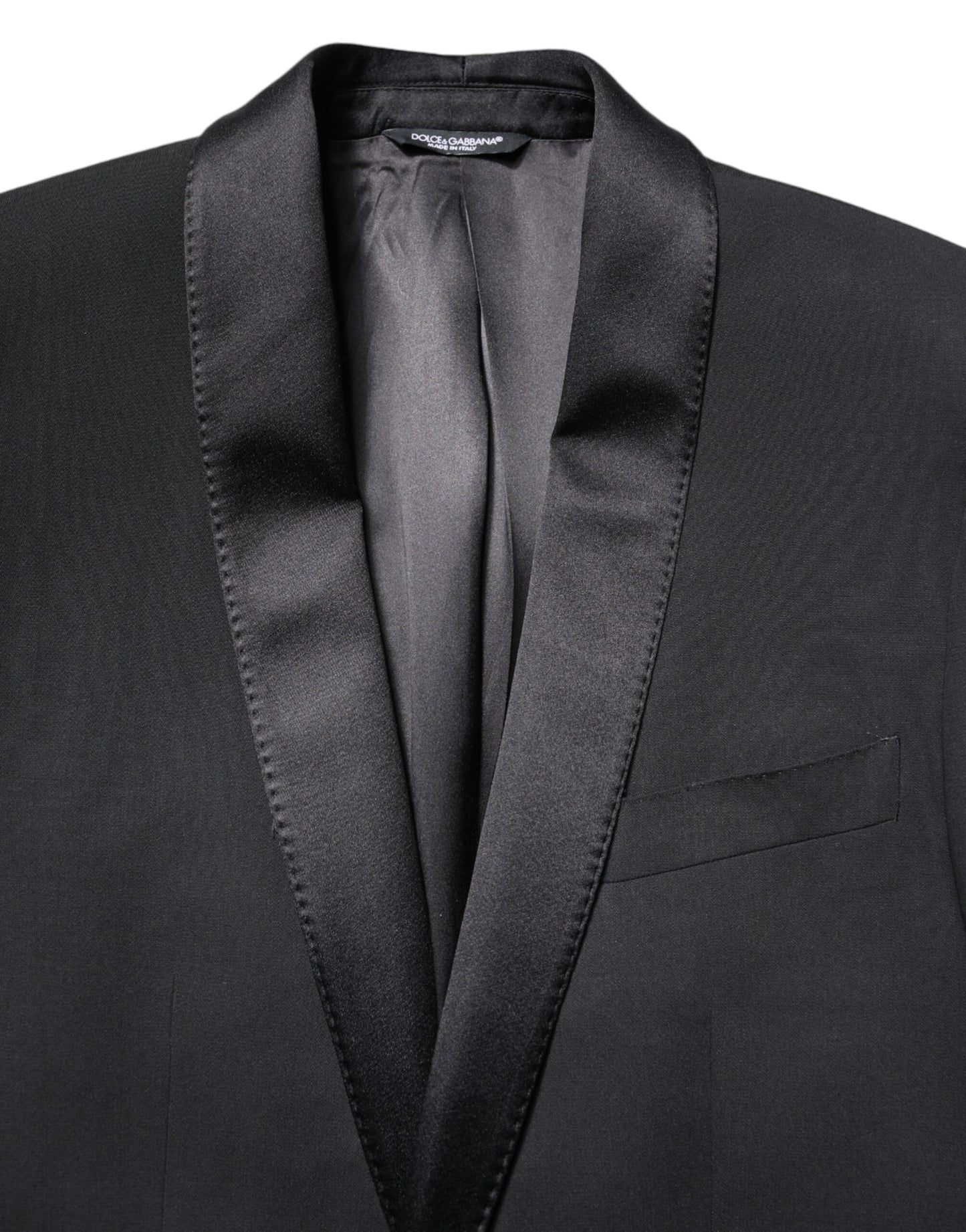 Dolce & Gabbana Black Single Breasted Men Coat MARTINI Blazer