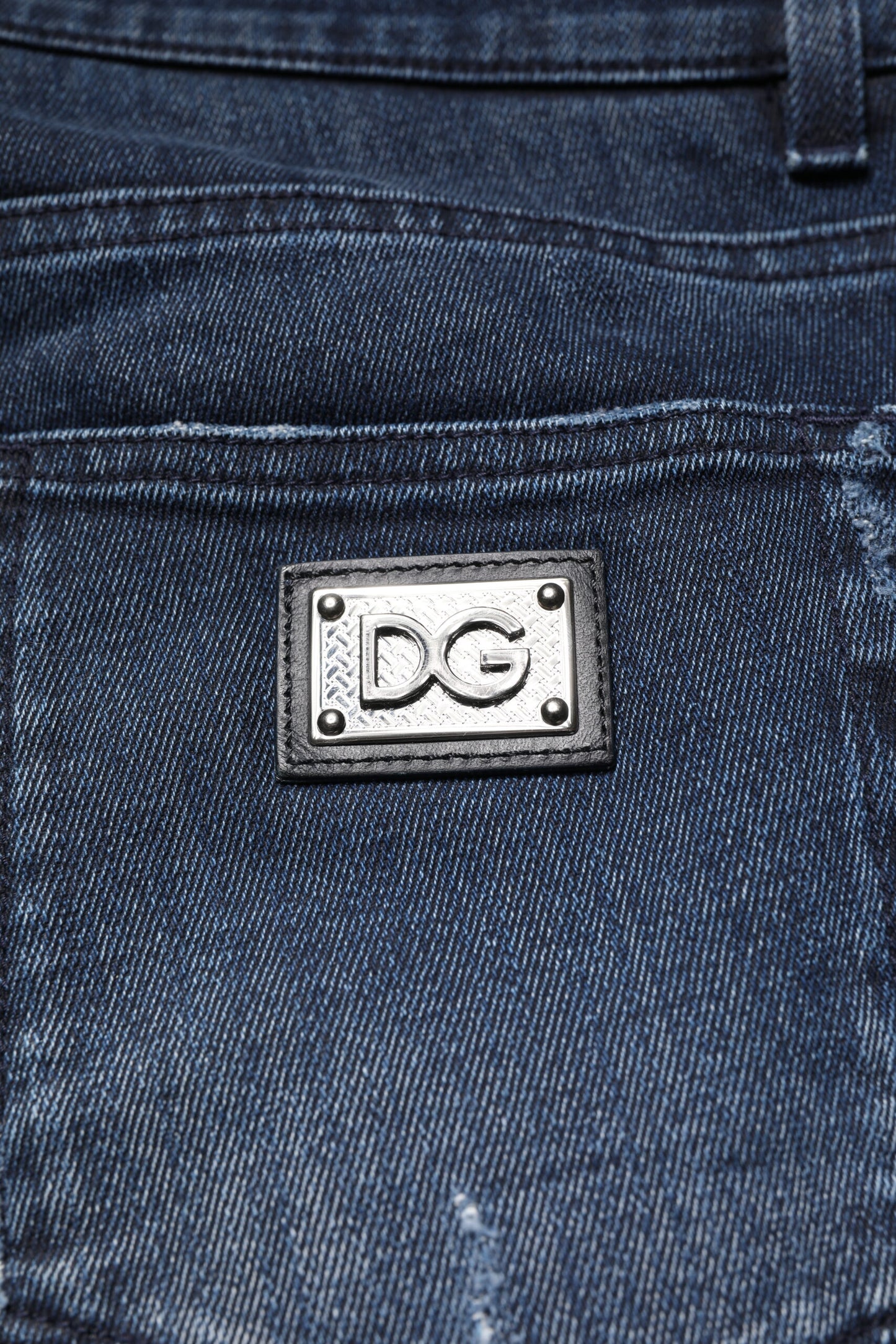 Dolce & Gabbana Blue Cotton Stretch Skinny Men Denim Jeans