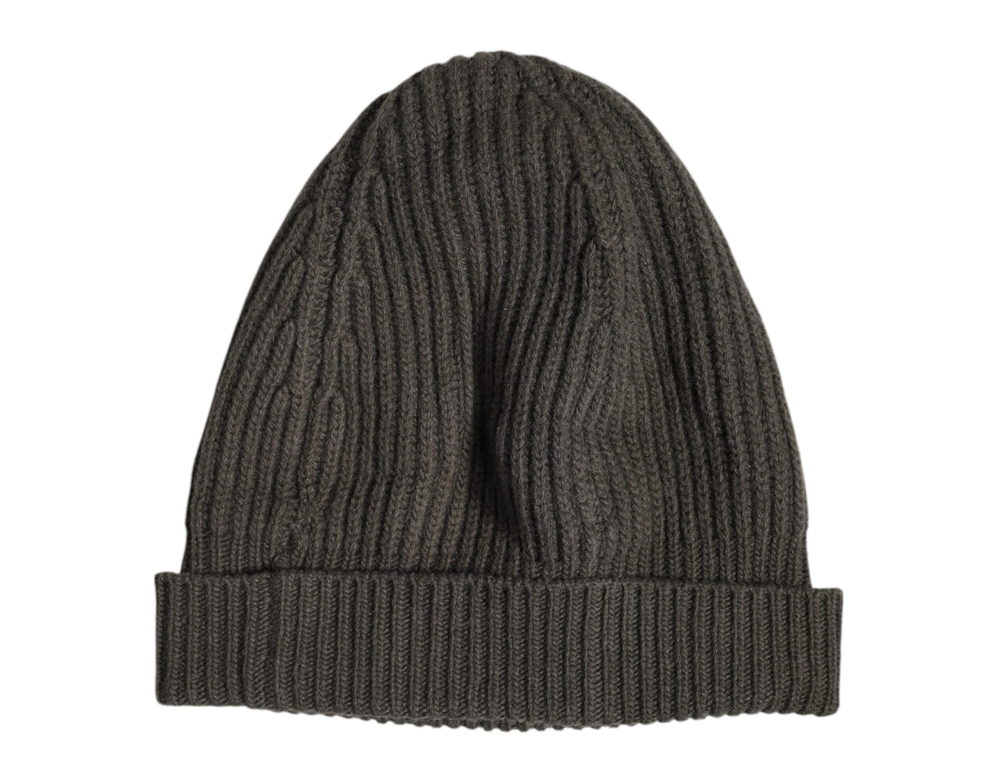 Dolce & Gabbana Green Wool DG Plaque Knitted Winter Beanie Hat