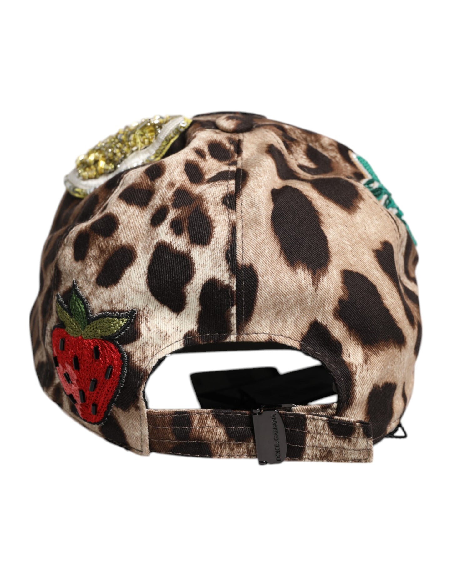 Dolce & Gabbana Brown Leopard Sequin Sicily Baseball Cap