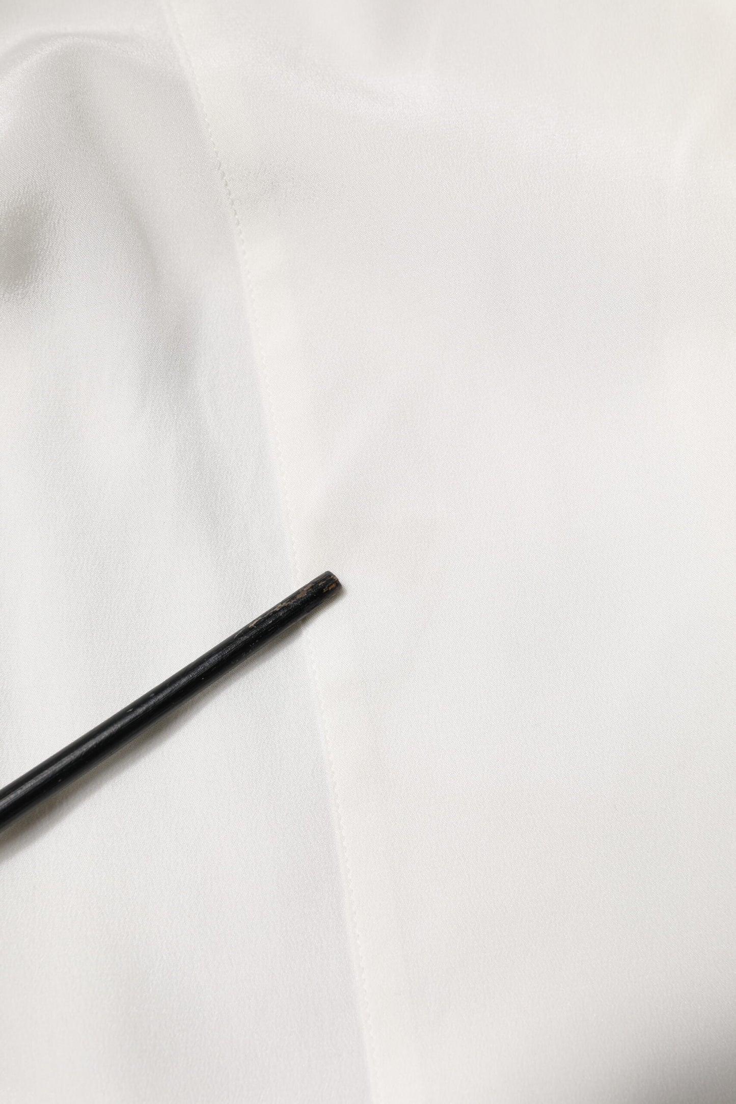 Dolce & Gabbana White Silk GOLD Dress Formal Collared Shirt