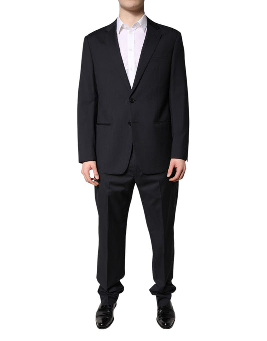 Emporio Armani Black Single Breasted Formal 2 Piece Suit