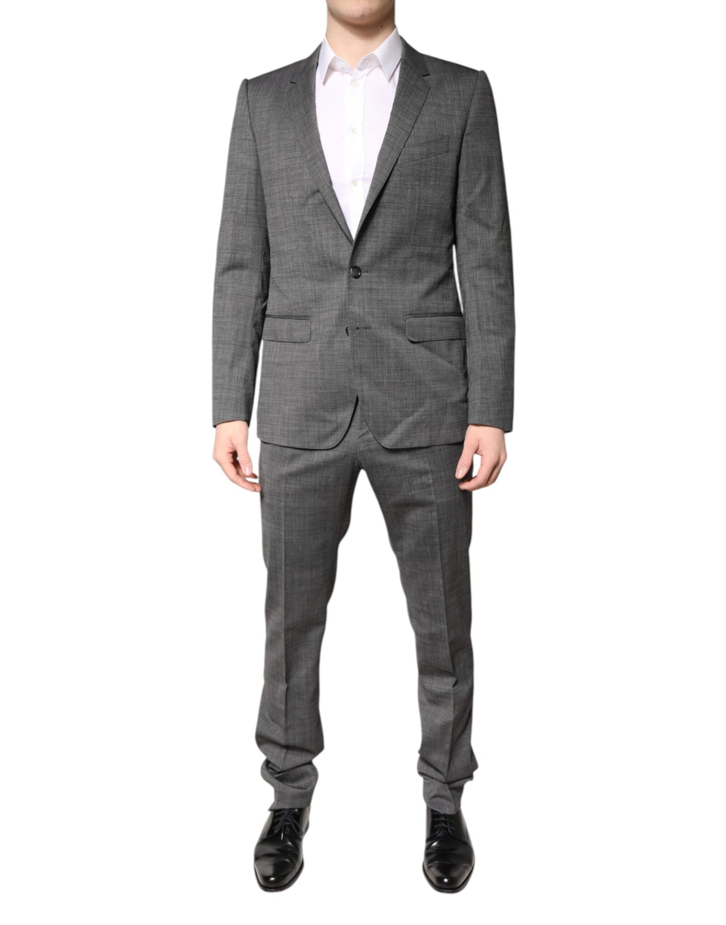 Dolce & Gabbana Gray Wool Single Breasted 2 Piece Suit