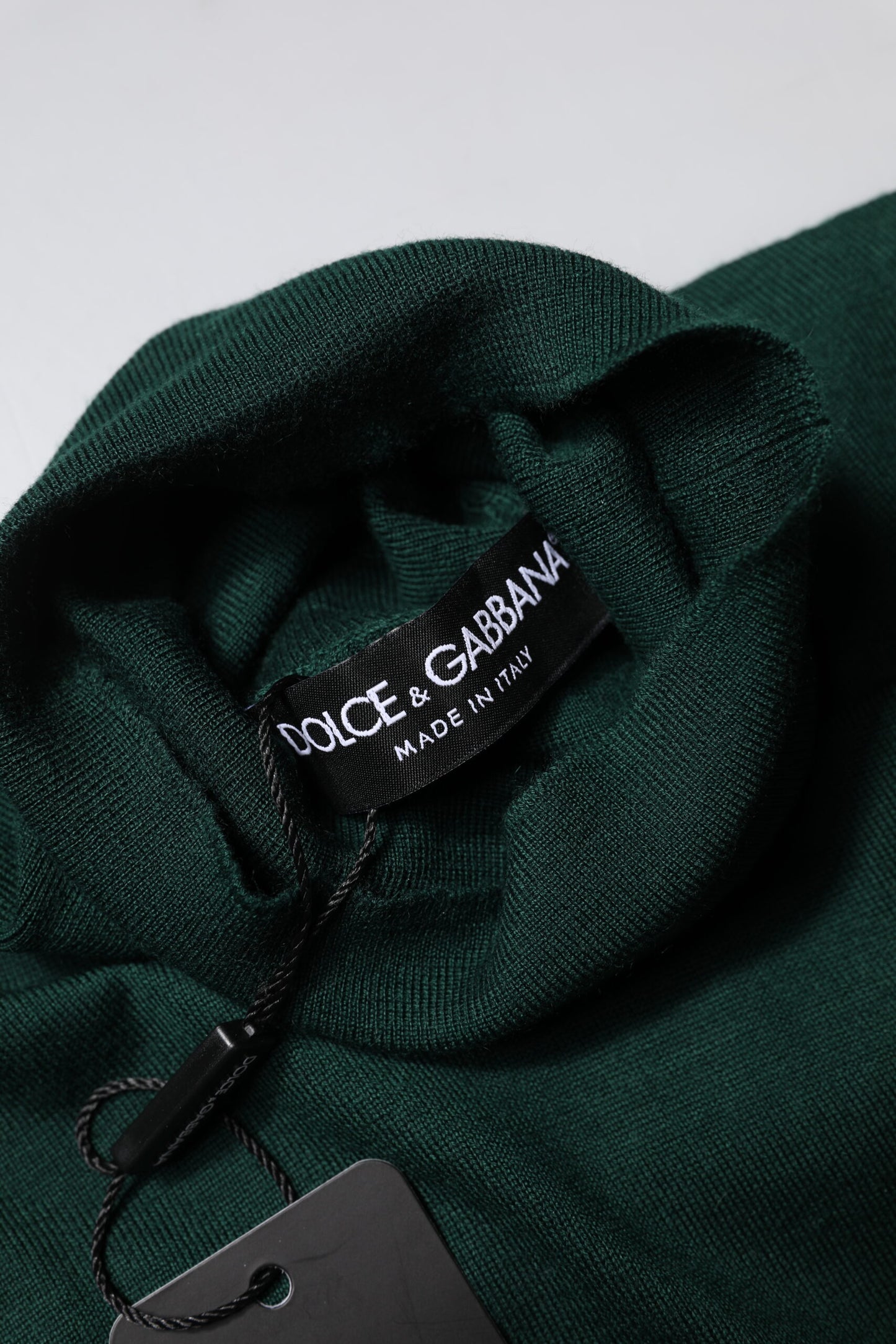 Dolce & Gabbana Green Cashmere Knitted Men Pullover Sweater
