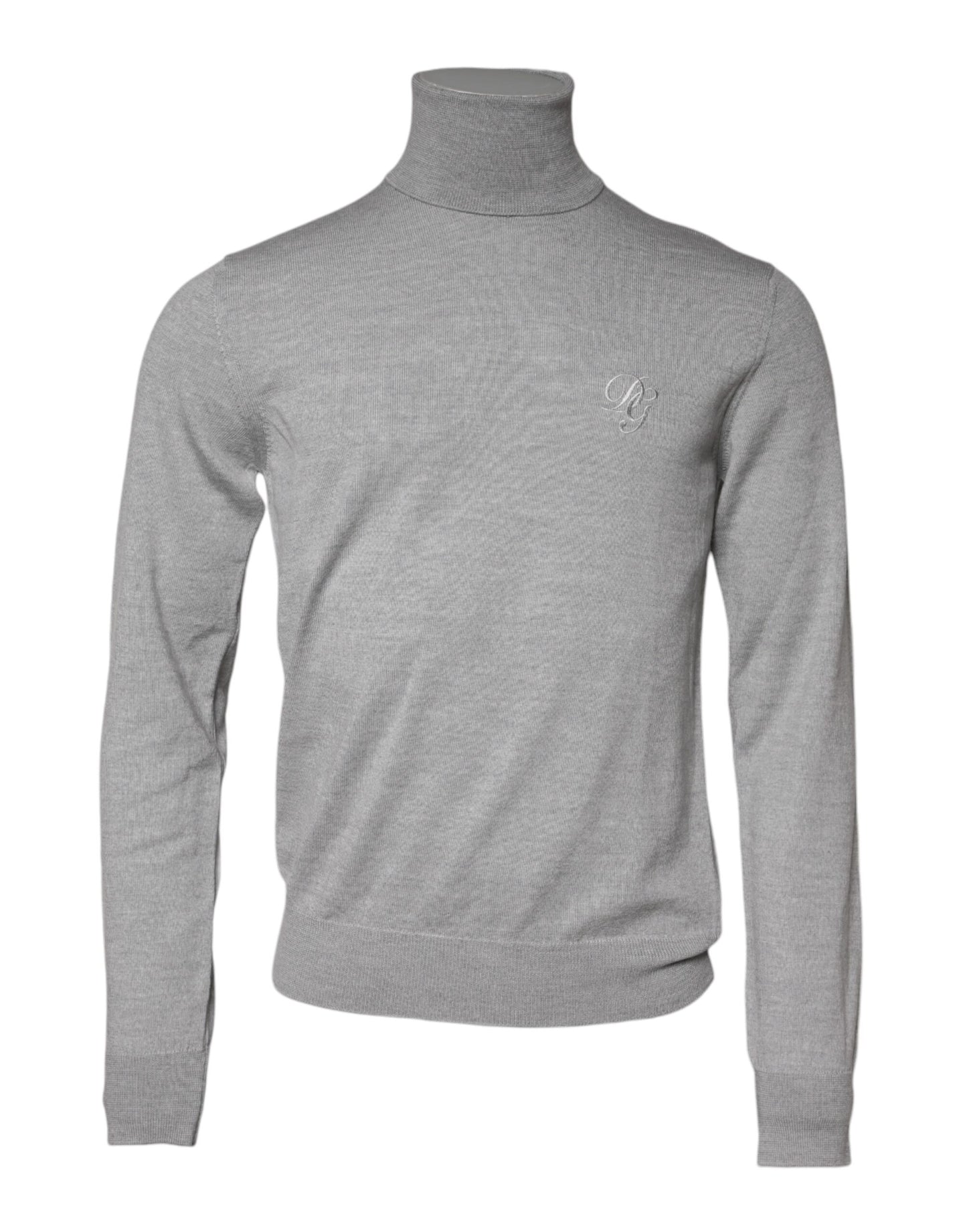 Dolce & Gabbana Gray Wool Knitted Men Pullover Sweater