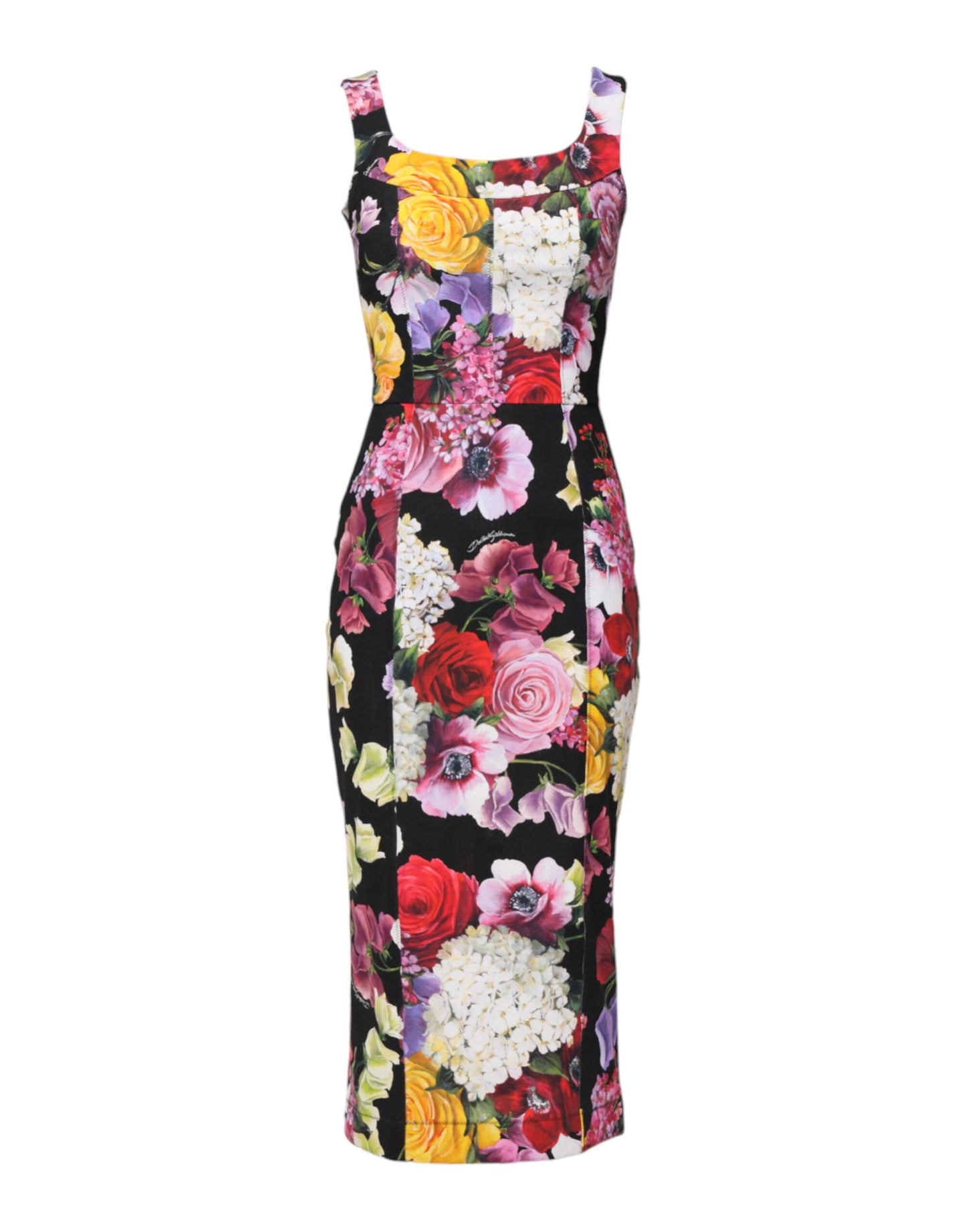Dolce & Gabbana Multicolor Ortensia Patchwork Sheath Dress
