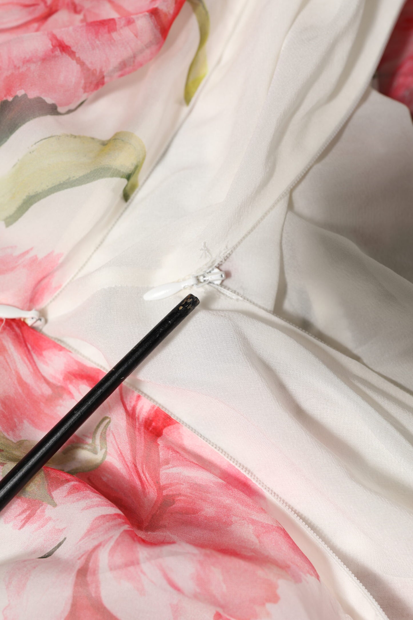 Dolce & Gabbana White Floral Silk Halter A-line Maxi Dress