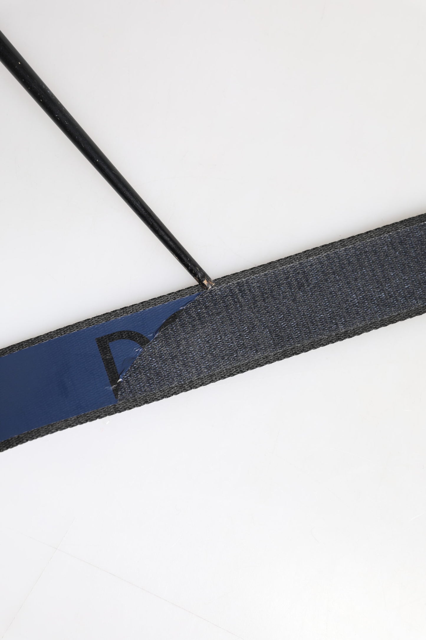 Dolce & Gabbana Black Blue DG Logo Silver Metal Buckle Belt