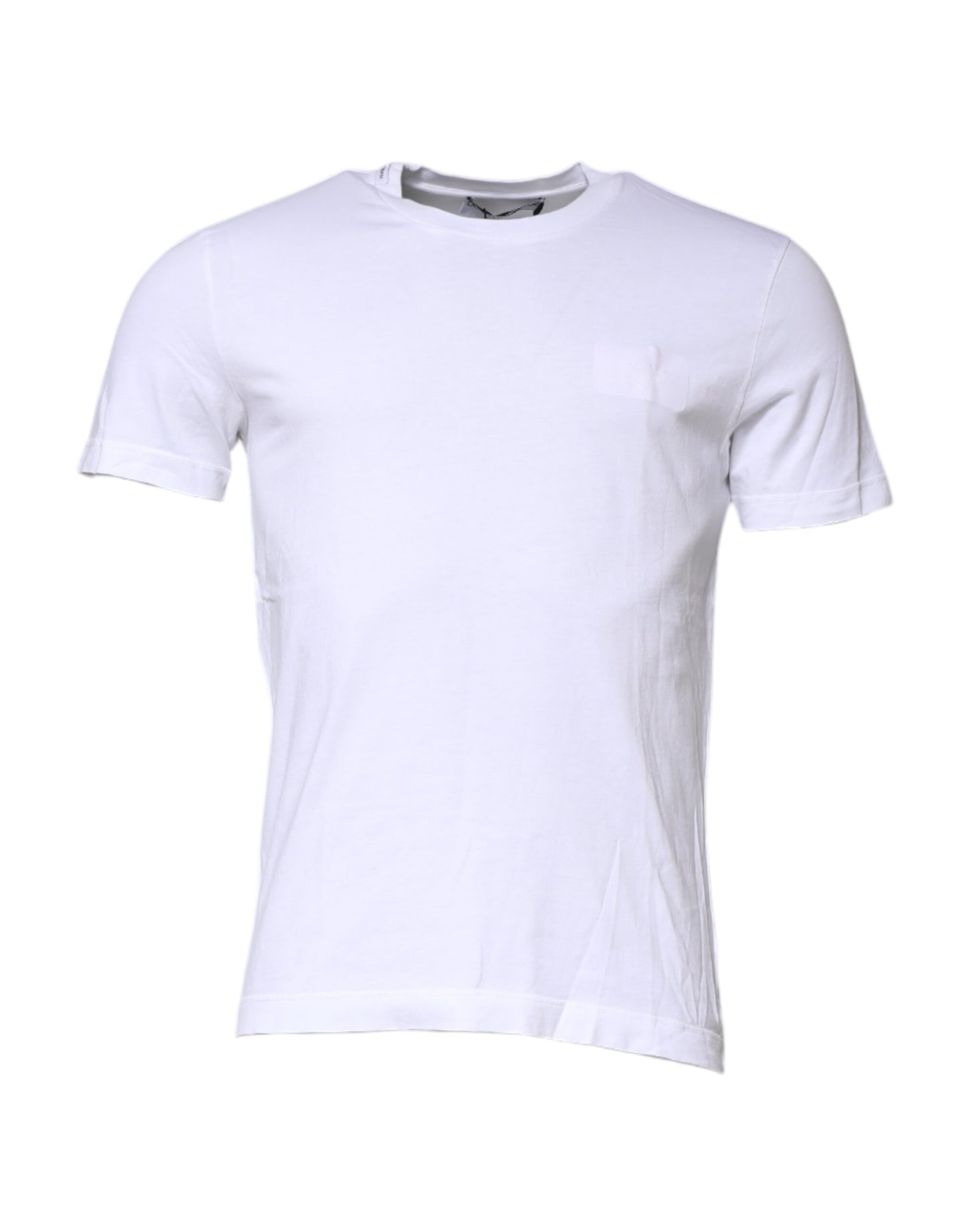 Dolce & Gabbana White Cotton Men Crew Neck Tee T-shirt
