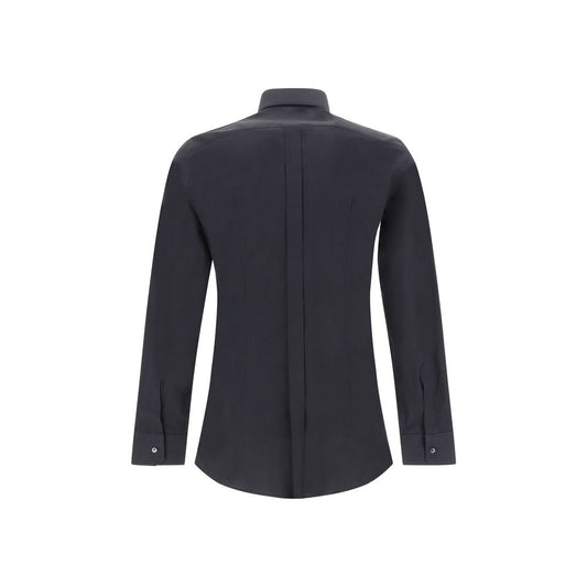 Dolce & Gabbana Black Elastane Dress Shirt