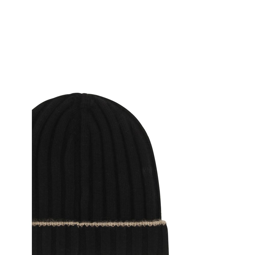 Brunello Cucinelli Black Cashmere Beanie