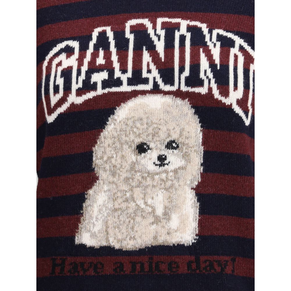 Ganni Multicolor Wool Sweatshirt