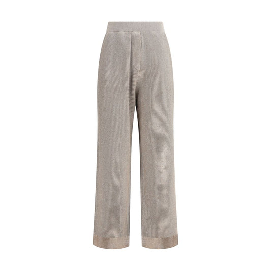 Brunello Cucinelli Gold Cotton Casual Pants