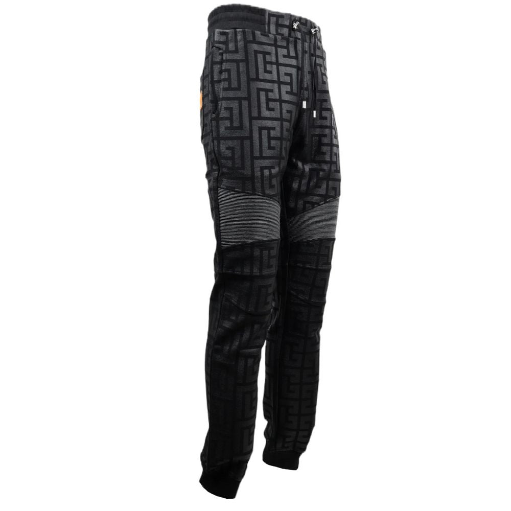 Balmain Black Cotton Men Jogging Pant