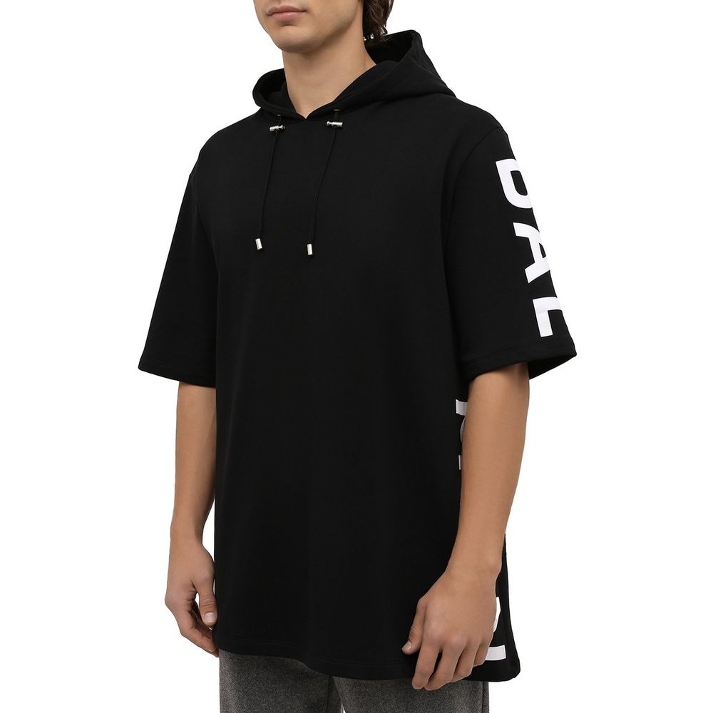 Balmain Black Cotton Men Sweatshirt