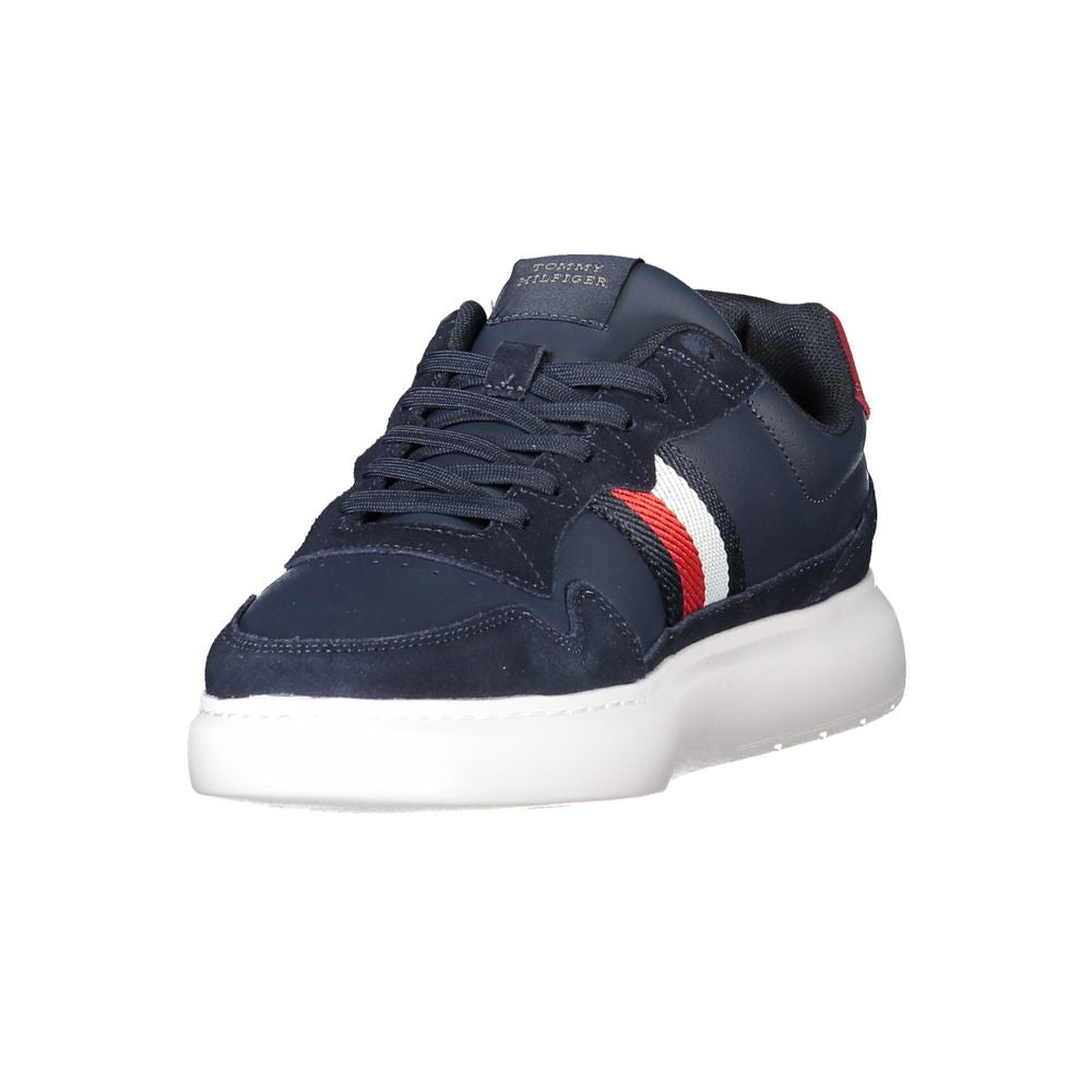 Tommy Hilfiger Blue Leather Men Sneaker