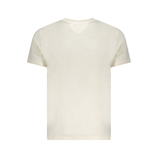 Tommy Hilfiger Beige Cotton Men T-Shirt