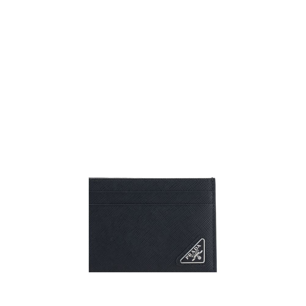 Prada Black Calf Leather Bos Taurus Wallet
