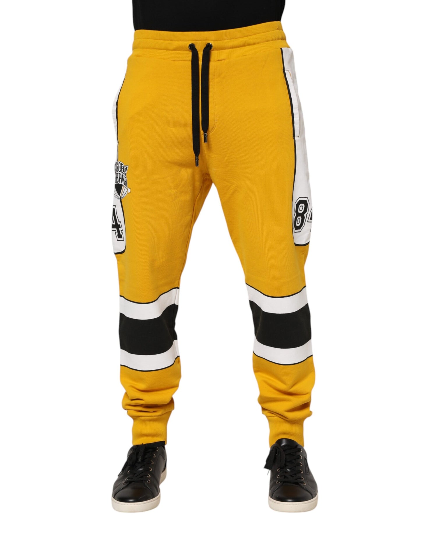 Dolce & Gabbana Yellow 100% Cotton Sweatpants Jogger Pants