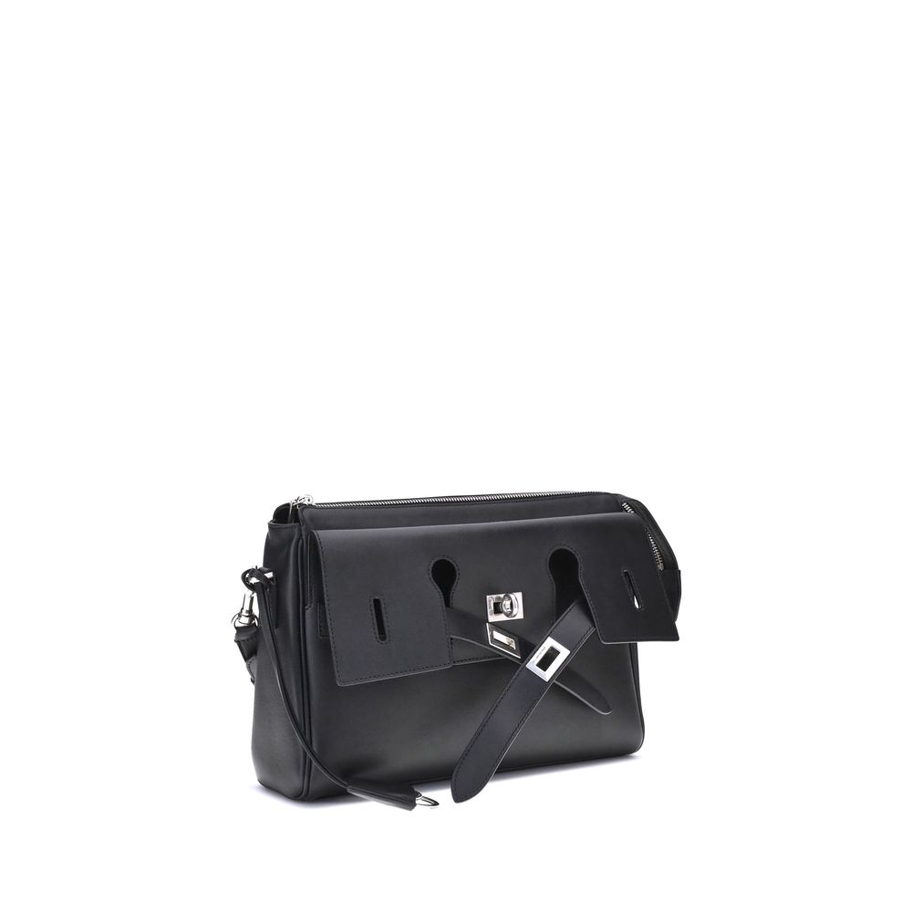 Balenciaga Black Calf Leather Bos Taurus Shoulder Bag