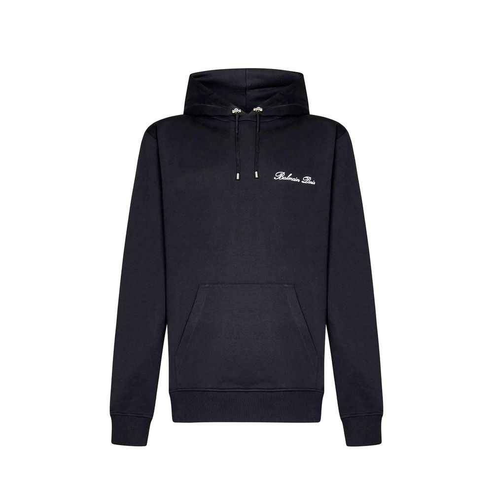 Balmain Black Cotton Sweatshirt