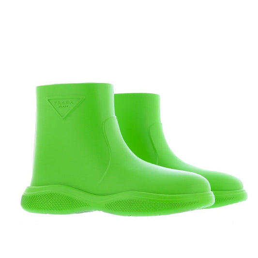 Prada Green Rubber Rain Boots