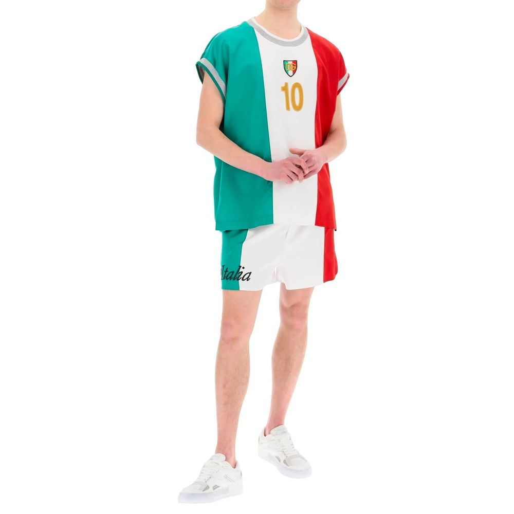 Dolce & Gabbana White Polyester T-Shirt