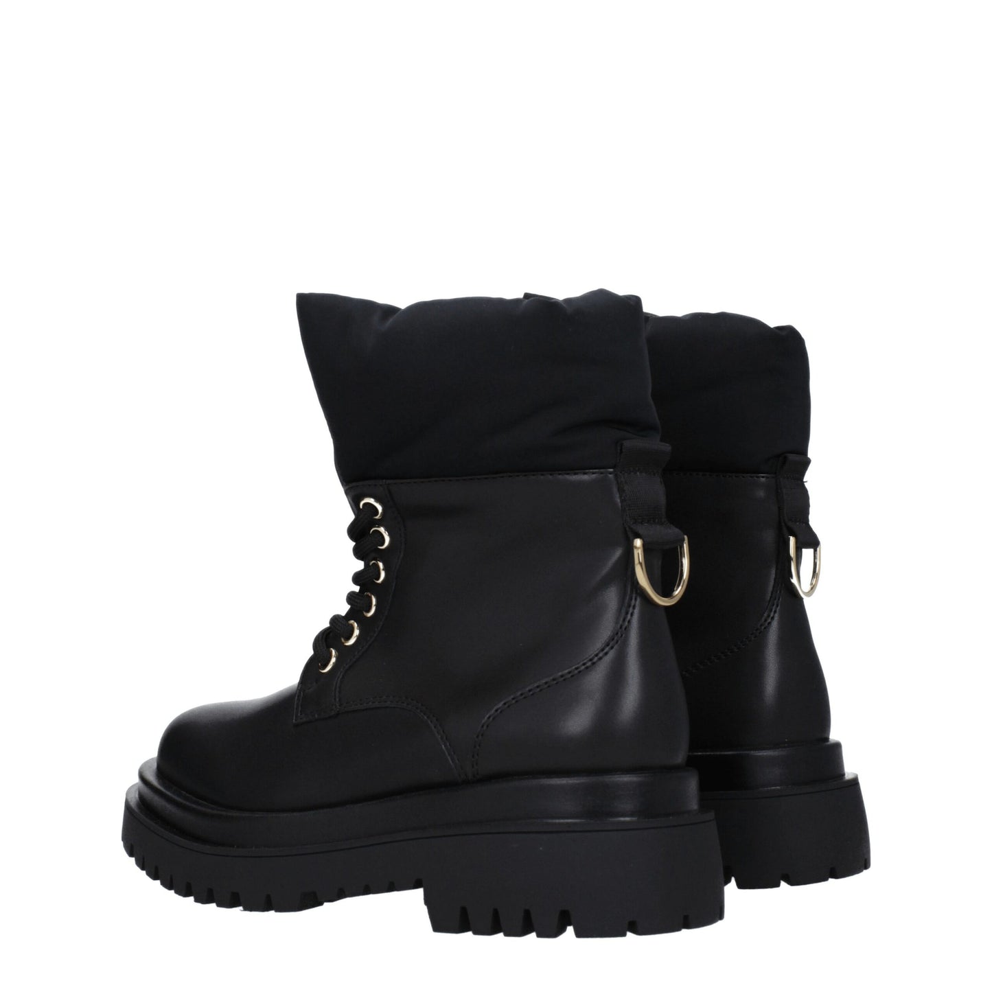 Versace Jeans Black Polyethylene Ankle Boots