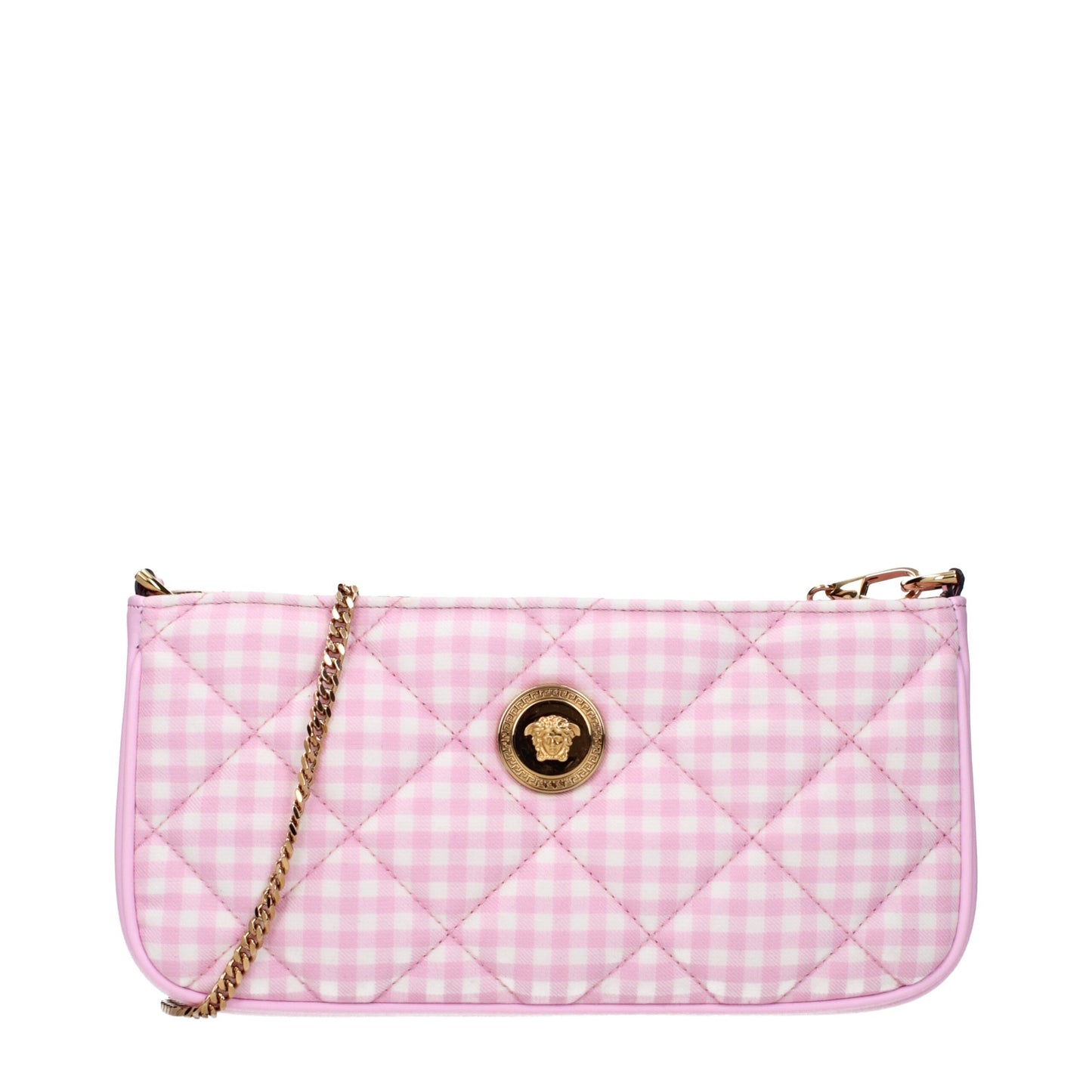 Versace Pink Fabric Shoulder Bag